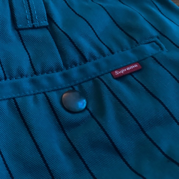 Supreme Work Shorts Teal Strip size 36 - Picture 5 of 6